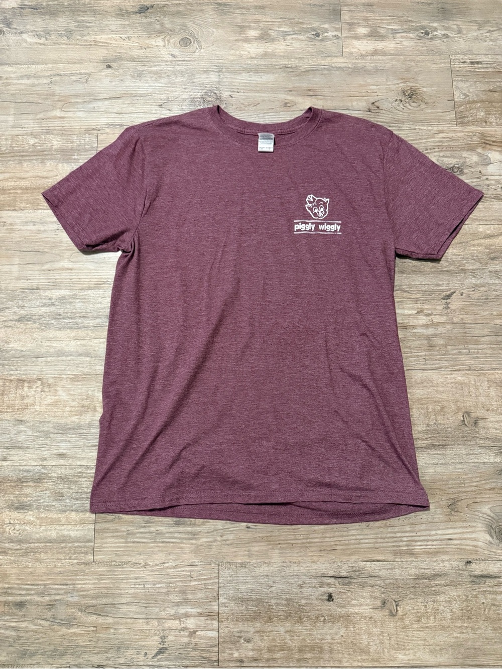 Gildan Heather Maroon Short-Sleeve Piggly Wiggly Pig Butts